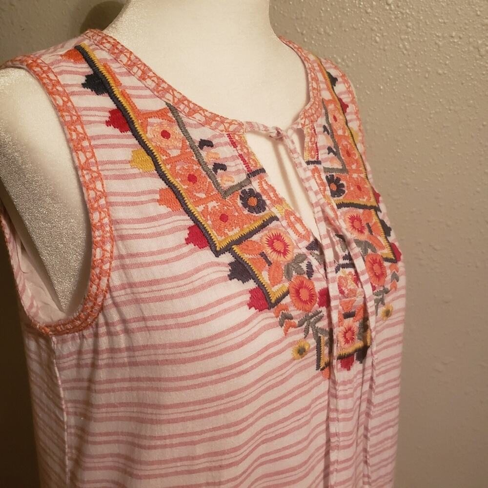 Beach Lunch Lounge pink boho short cottage core dress size xs - Picture 5 of 6